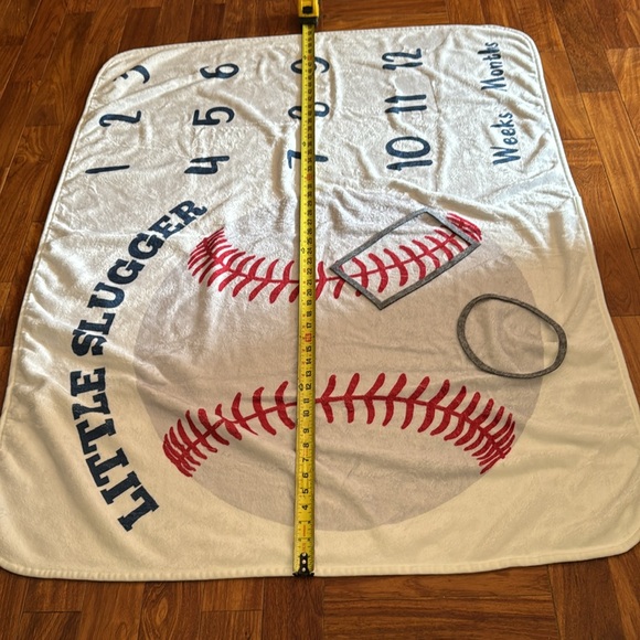 Sweet Jojo Designs Baseball Boy Milestone Blanket - Picture 5 of 8